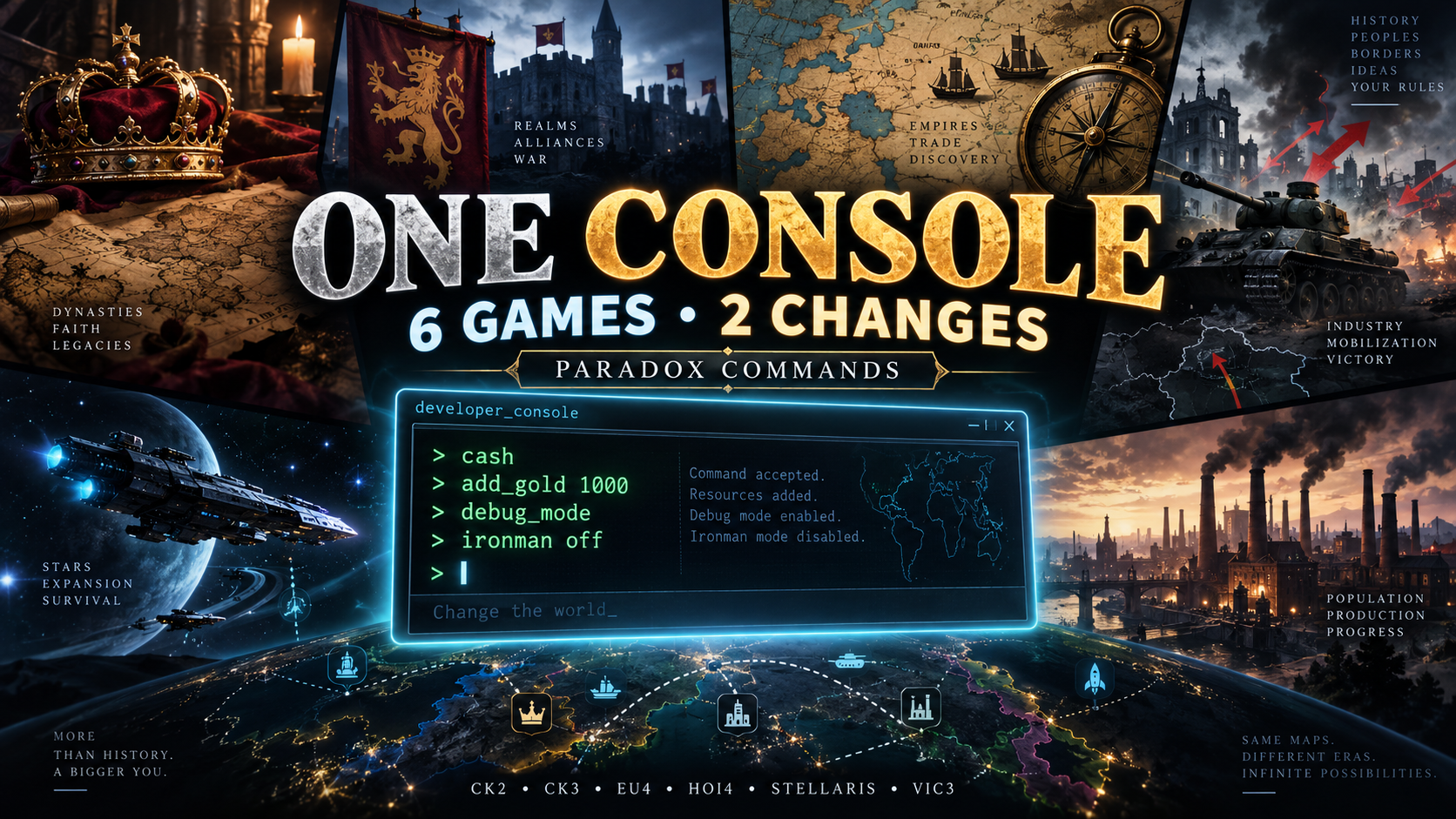 Paradox Console Commands: One Console, Six Games, Two Things That Change