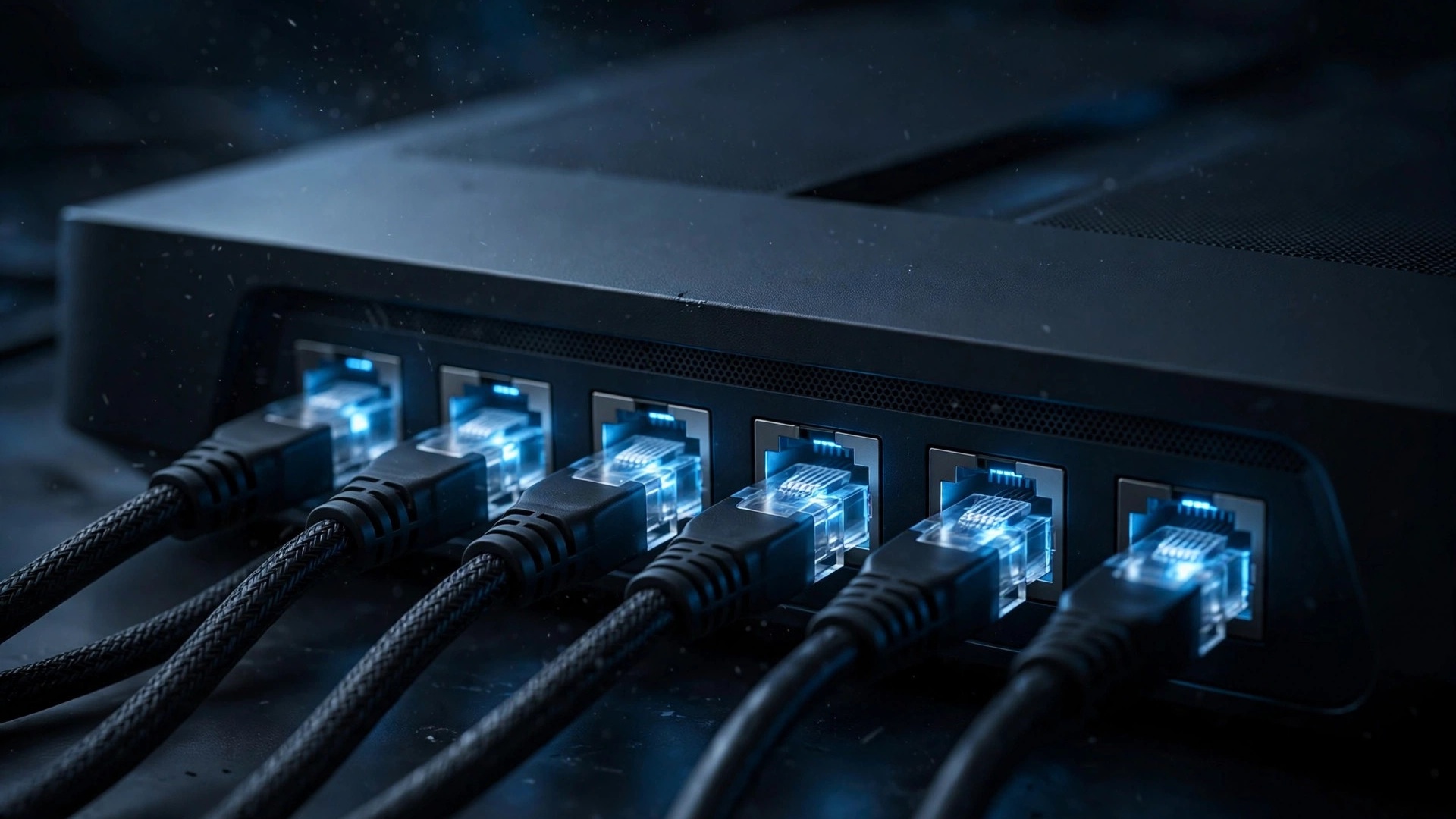 Ethernet cable connected to router