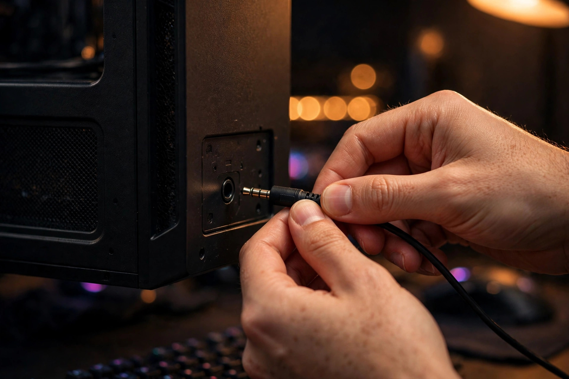 Checking a gaming headset connection